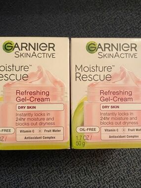 2 Garnier Skin Active Moisture Rescue Refreshing Gel-Cream Dry Skin (50 g each)